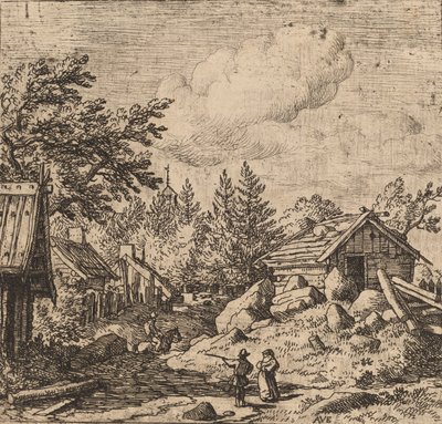山岳地帯のハムレット、おそらくc。 16451656。 作： Allart van Everdingen