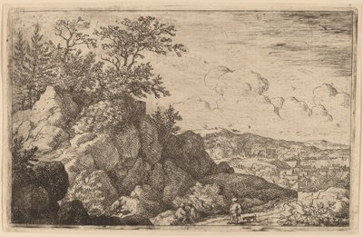 彼の犬と農民、おそらくc。 16451656。 作： Allart van Everdingen