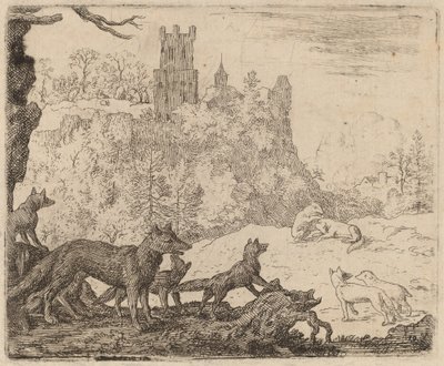 レイナードはアナグマと一緒に出発します。 16451656。 作： Allart van Everdingen