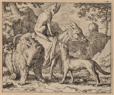 お尻の上に座るレイナード、おそらくc。 16451656。 作： Allart van Everdingen