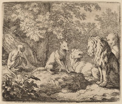 Reynard Tells a Story of Hidden Treasure, おそらく c. 16451656。 作： Allart van Everdingen