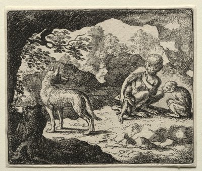 Reynard the Fox：The Wolf in the Monkeys Den。 作： Allart van Everdingen