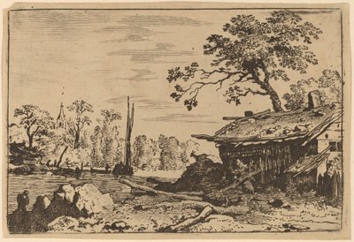 荒廃した小屋、おそらくc。 16451656。 作： Allart van Everdingen
