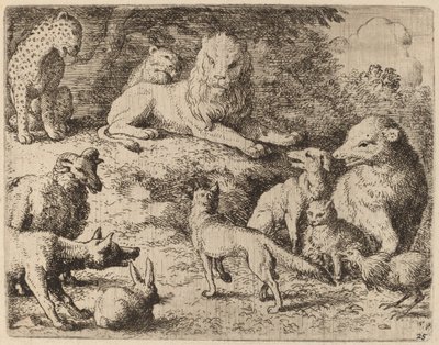 動物はレイナードに対する彼らの告発を提示します、おそらくc。 16451656。 作： Allart van Everdingen