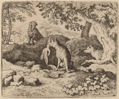 アナグマはレイナードに警告しに行く、おそらく c. 16451656。 作： Allart van Everdingen