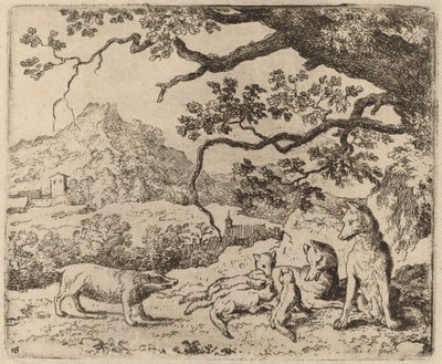 メッセンジャーとして送られたアナグマ、おそらくc。 16451656。 作： Allart van Everdingen