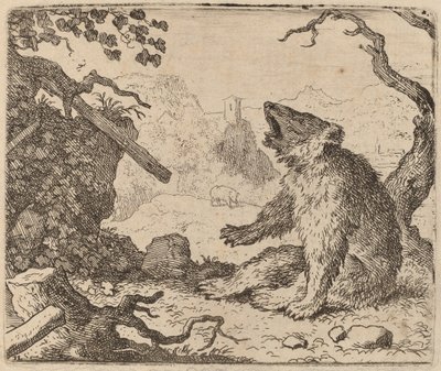 メッセンジャーとして送られたクマ、おそらくc。 16451656。 作： Allart van Everdingen