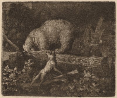 閉じ込められたクマ、おそらくc。 16451656。 作： Allart van Everdingen
