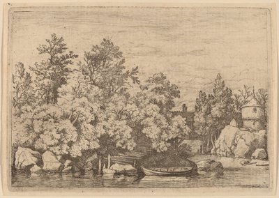 Cudgel ダムと覆われた橋、おそらく c. 16451656。 作： Allart van Everdingen
