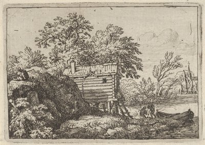 漁師の小屋、17 世紀。 作： Allart van Everdingen