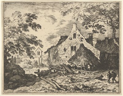 可動屋根の干し草小屋、17 世紀。 作： Allart van Everdingen