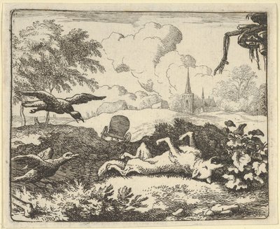 レナードに対する刑事訴訟の朗読、1650-75。 作： Allart van Everdingen