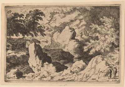 スリーメン・オン・ア・ロック、おそらくc。 16451656。 作： Allart van Everdingen
