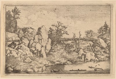 水の中の 2 つの丸太、おそらく c. 16451656。 作： Allart van Everdingen