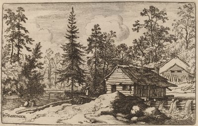 ボートの方を向く川景の女性、おそらく c. 16451656。 作： Allart van Everdingen