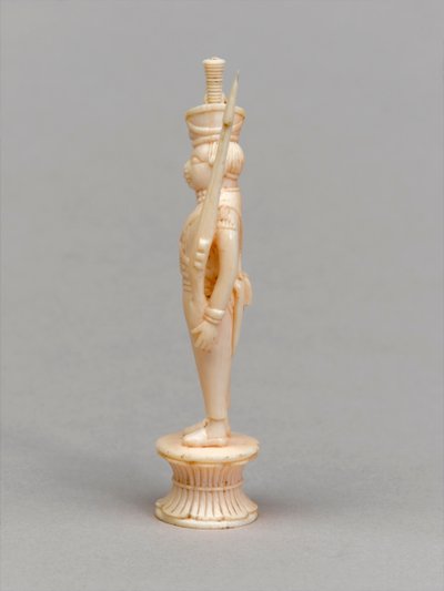 白いポーン、チェスの駒、インド、1820年頃 作： Allen Edward Everitt