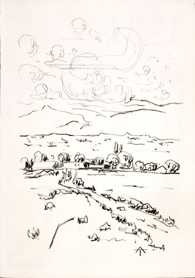 積乱雲のある風景 作： Allen Tucker