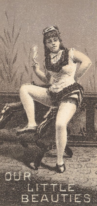 女優シリーズ N57 より、アレン & ジンテの私たちの小さな美しさのシガレットを宣伝しています..., 1890. 作： Allen and Ginter