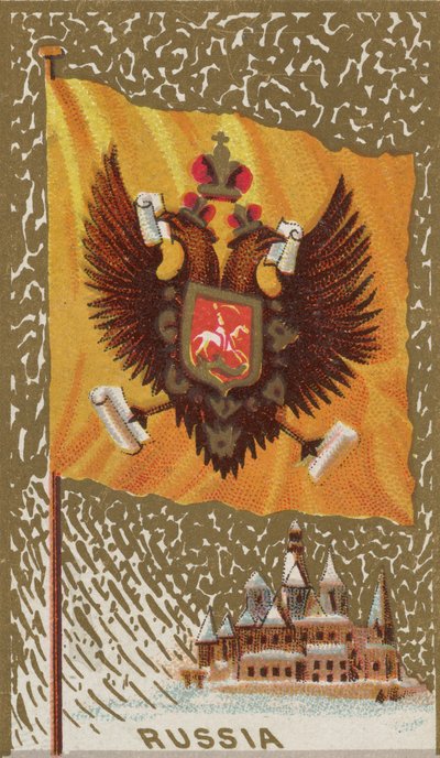 ロシア、Flags of All Nations、シリーズ 1 N9 for Allen & Ginter Cigarettes Brands、1887 年。 作： Allen and Ginter