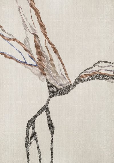 流れるような抽象的な線 作： 