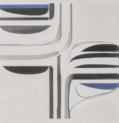 モダン・ブルーグレー・フロー 作： Alma