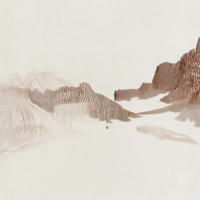 静かな山々の線 作： Alma