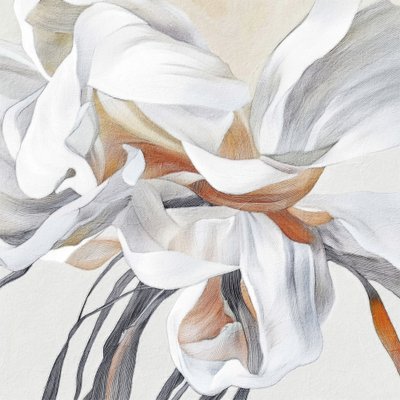 柔らかな花柄のアブストラクト 作： Alma