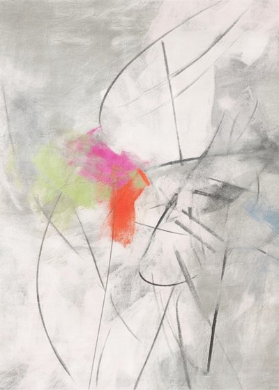 鮮やかな抽象的な筆致 作： Alma