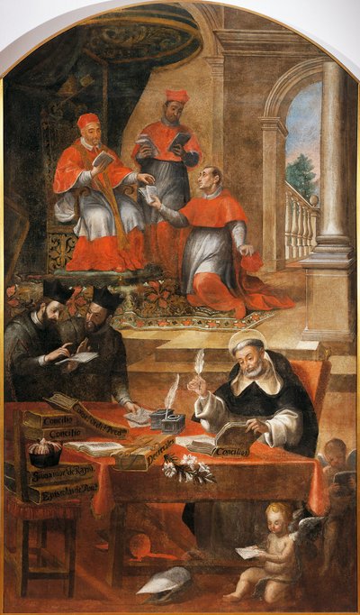 アロンソ・アントニオ・ヴィラモール（1661-1729）による、教皇グレゴリウス9世の顧問であるペナフォートの聖レイモンド。 スペイン、サラマンカの聖エステバン修道院出身。 作： Alonso Antonio Villamor