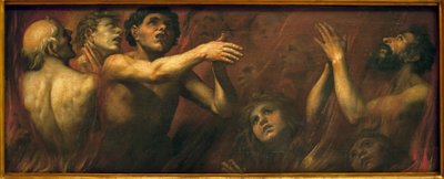 煉獄の魂。アロンソ・カノ（1601-1667）による絵画、油彩、キャンバス 作： Alonso Cano