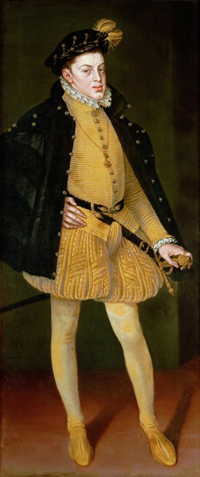 シャルル・ドートリッシュ（1545-1568） - アストゥリアス公ドン・カルロス - アロンソ・サンチェス・コエロ（1531-1588）の絵画 - 1564 - 油彩・キャンバス - 186x82,5 - ヴィエンヌ美術史博物館 作： Alonso Sánchez Coello