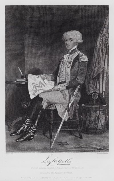 Gilbert-Motier De Lafayette（彫刻）。 作： Alonzo (after) Chappel