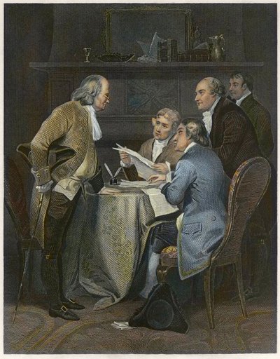 1776年の独立宣言起草 作： Alonzo Chappel