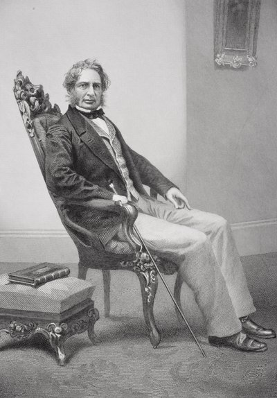 ヘンリーワズワースロングフェローの肖像（1807-82） 作： Alonzo Chappel