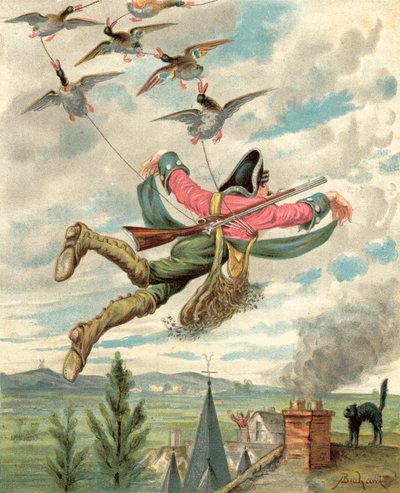 ミュンヒハウゼン男爵の冒険（クロモリト） 作： Alphonse Adolphe Bichard
