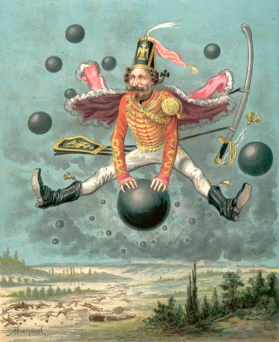 ミュンヒハウゼン男爵の冒険（クロモリト） 作： Alphonse Adolphe Bichard