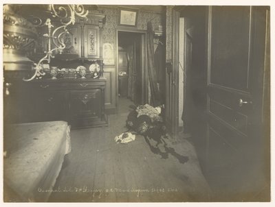 遺体が発見されたダイニングルームの様子 作： Alphonse Bertillon