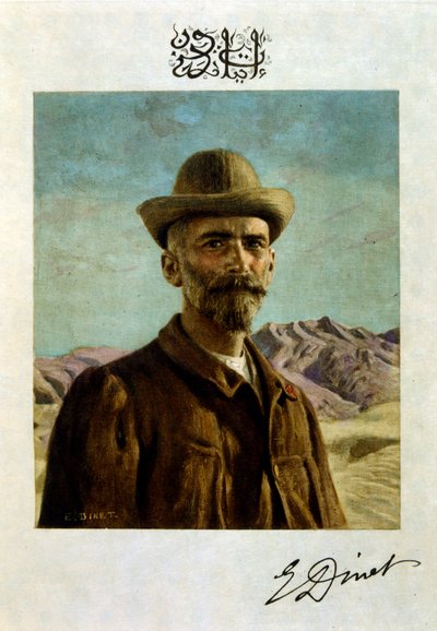 「Mirages」Scenes of Arab life の Dinet によるイラスト。 1906年。ミラージュ、シーン・デ・ラ・ヴィ・アラブは、エティエンヌ・ディネットによってイラストが描かれ、シルマン・ベン・イブラヒム・バーマーによる解説が付けられました。 Nasreddine Dinet は、Alphonse-Étienne Dinet として生まれました。 (1861-1929) はフランスの東洋人でした 作： Alphonse Etienne Dinet