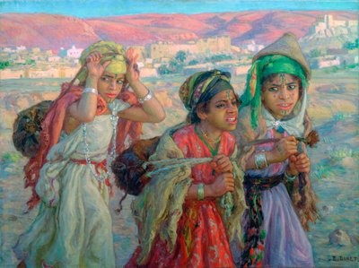 水を運ぶ少女たち、c1881-1926 作： Alphonse Etienne Dinet