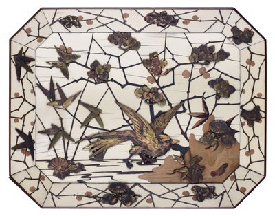 充電器、Ferdinand Duvinageによる寄木細工、1880年頃 作： Alphonse Gustave Giroux
