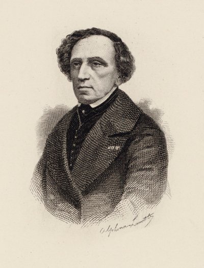 作曲家ジャコモ・マイヤーベーアの肖像 1791-1864, 1875. 作： Alphonse Lamotte