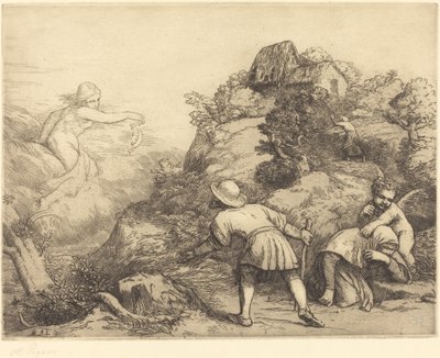 農民と幸運の寓話 農民と幸運：寓意的な主題。 作： Alphonse Legros