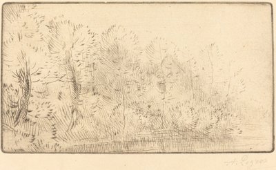 シュル・ラ・リヴィエール川沿い。 作： Alphonse Legros