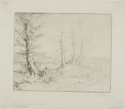 川岸沿い 作： Alphonse Legros