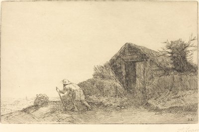 丘の上沿い 丘の上。 作： Alphonse Legros