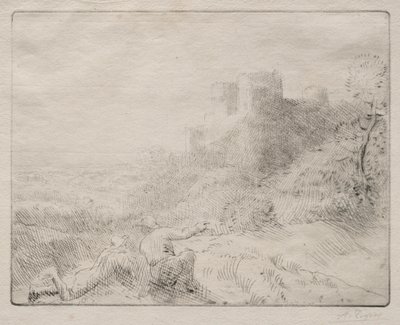 古いシャトー 作： Alphonse Legros