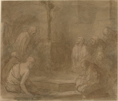 十字架のふもとで 作： Alphonse Legros