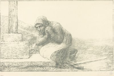 十字架のふもとに Au pied de la croix. 作： Alphonse Legros