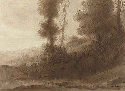 丘のふもとで。 作： Alphonse Legros