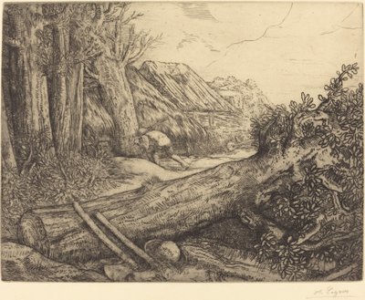 木こりの家で Chez les bocherons. 作： Alphonse Legros